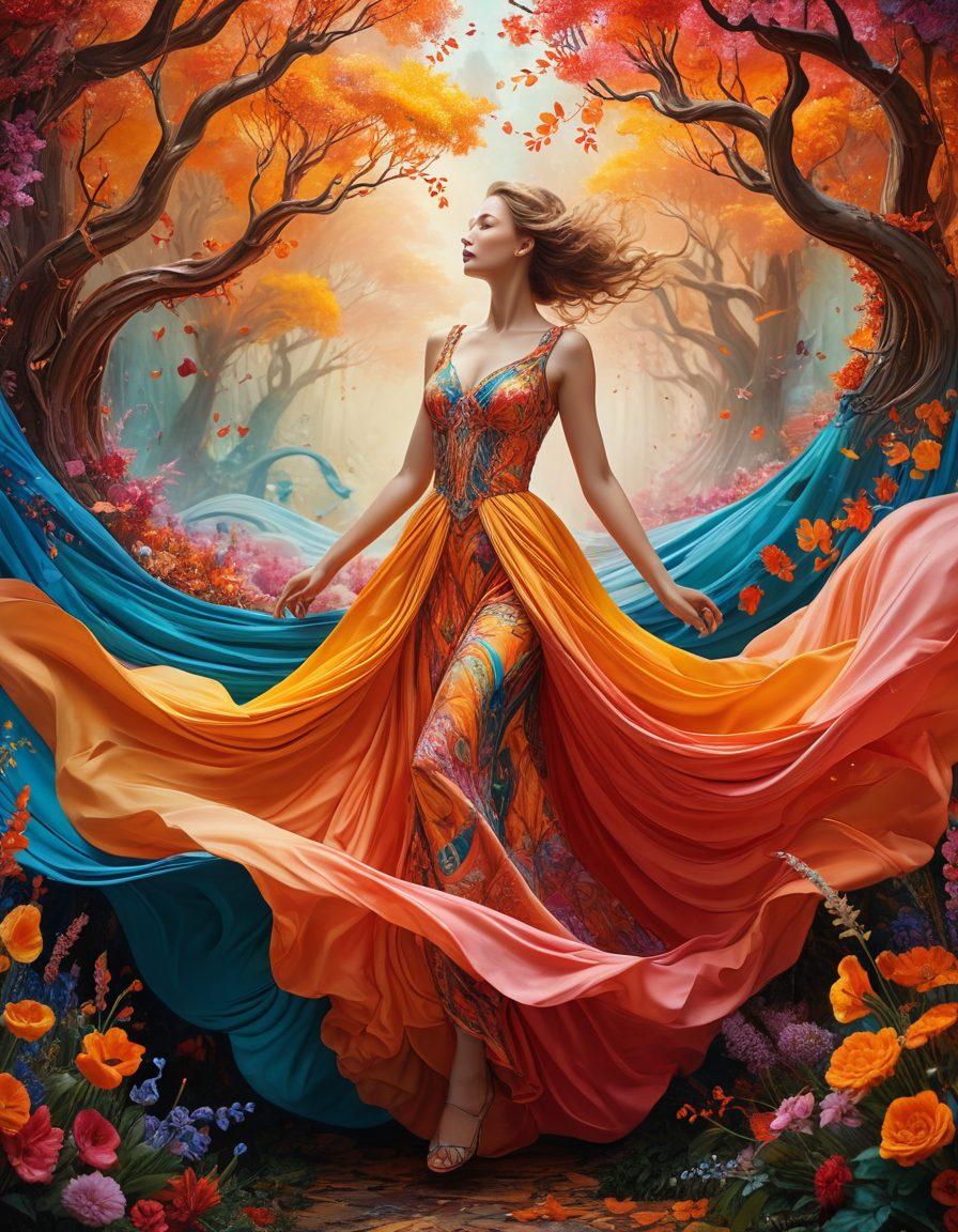 A vibrant, fantastical scene depicting ethereal characters in a celebration of joy and ecstasy, surrounded by vivid colors and whimsical elements that evoke the allure of hentai visuals. Incorporate lush, flowing fabrics and intricate details on the characters, showcasing expressions of pleasure and delight in a dreamlike environment. Add elements of surrealism with swirling patterns and abstract shapes to emphasize the ecstatic theme. super-realistic. vibrant colors. fantasy art.